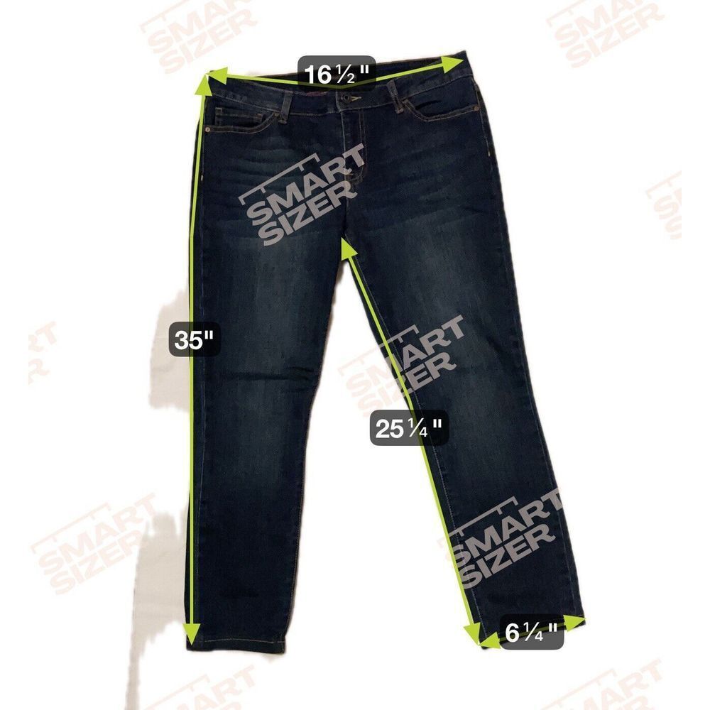 0214‎ Tommy Hilfiger Women 33x25.5 Capri Straight Leg Jeans Blue Denim - Picture 3 of 5